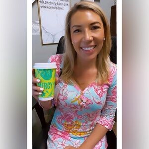 Lilly Pulitzer Floral V-Neck Three-Quarter Sleeve Women's Dress